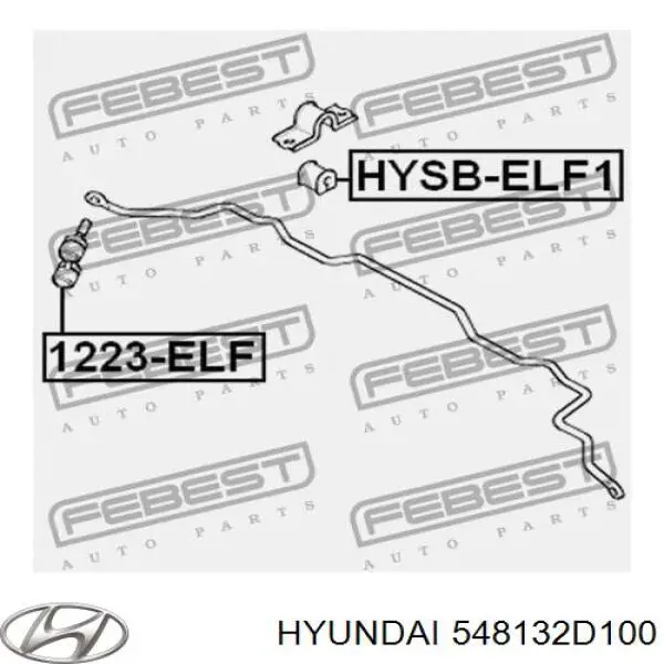 Купити 548132D100 Hyundai/Kia Подушка стабілізатора передня