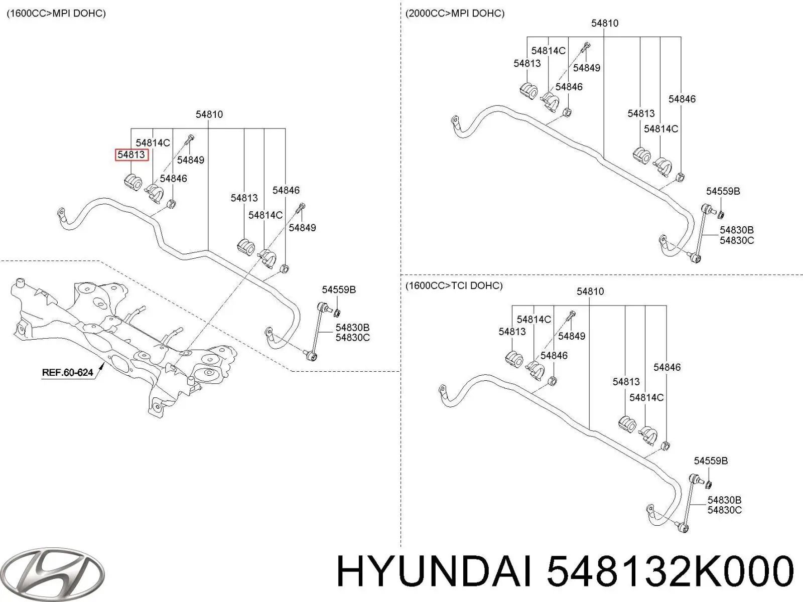 Подушка стабілізатора Hyundai/Kia 548132K000 ціна, від 2.10 USD