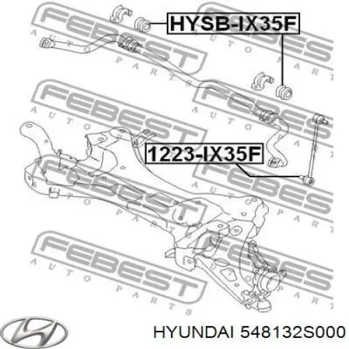 548132S000 Hyundai/Kia Втулка стабілізатора переднього