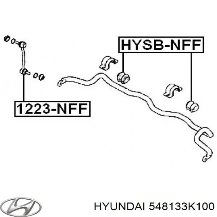 Втулка переднього стабілізатора 548133K100 Hyundai/Kia