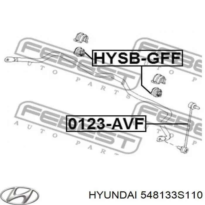 Втулка переднього стабілізатора 548133S110 Hyundai/Kia