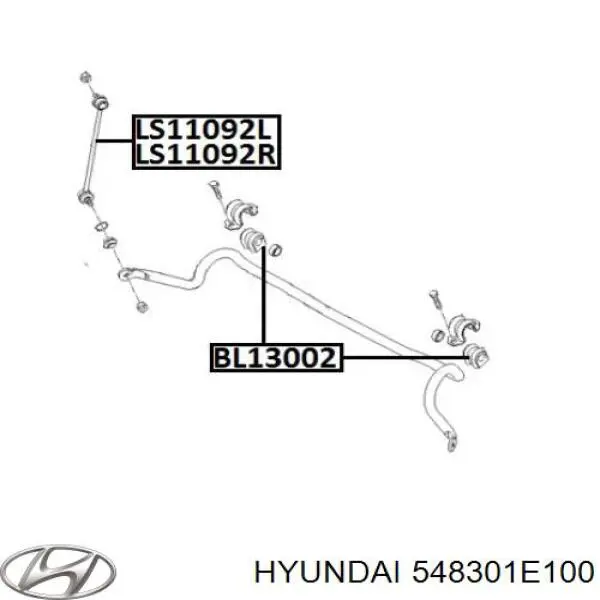 Яйця стабілізатора переднього Hyundai/Kia 548301E100