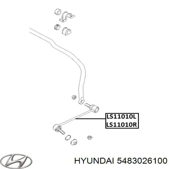 Тяжка стабілізатора, переднього, ліва Hyundai/Kia 5483026100 ціна, від 9.13 USD