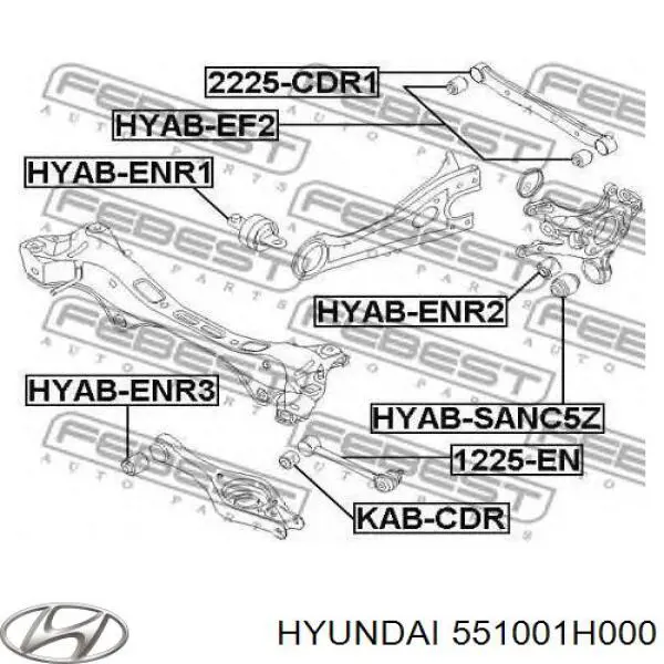 551001H000 Hyundai/Kia важіль задньої підвіски поперечний