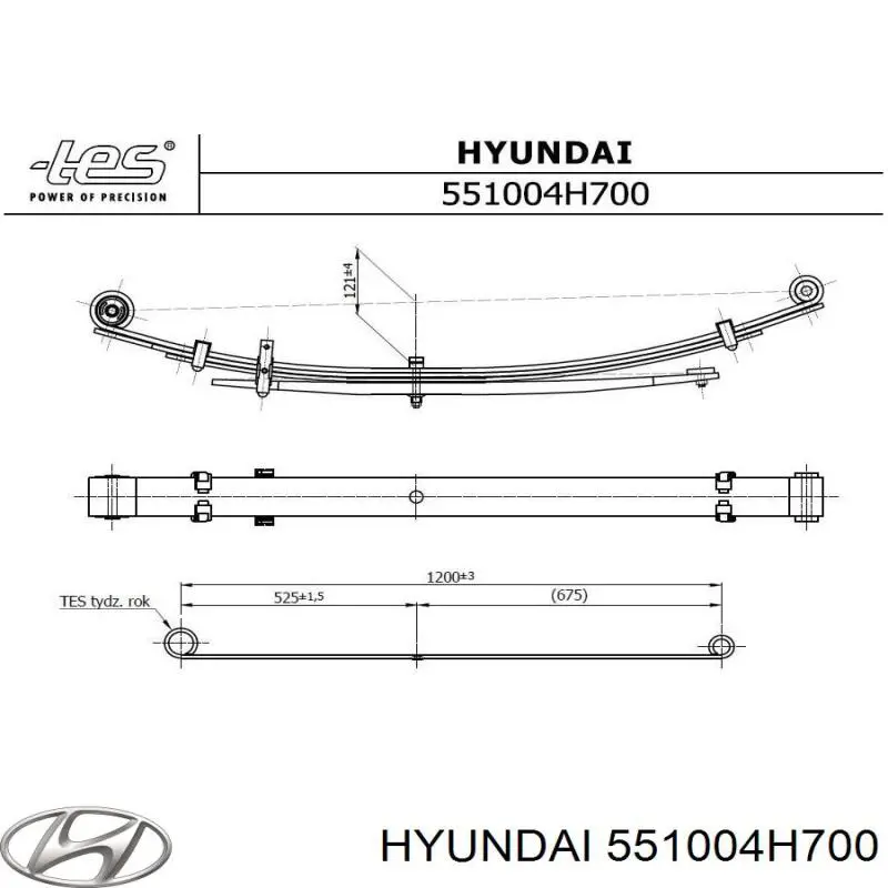551004H700 Hyundai/Kia ресора задня