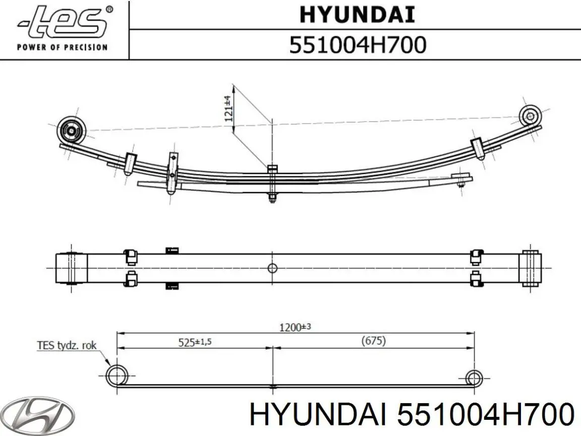 551004H700 Hyundai/Kia Ресора (задня)
