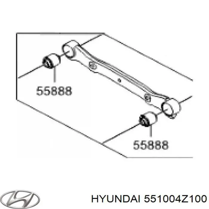 551004Z100 Hyundai/Kia Важіль задньої підвіски верхній, лівий/правий