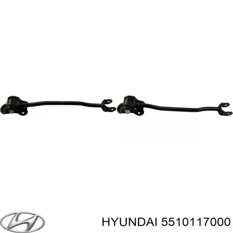 Важіль/тяга задньої підвіски подовжній нижній, правий на Hyundai Matrix (FC)
