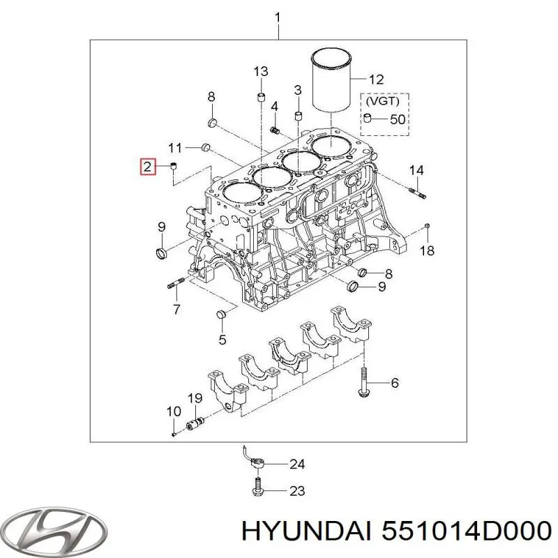  551014D000 Hyundai/Kia