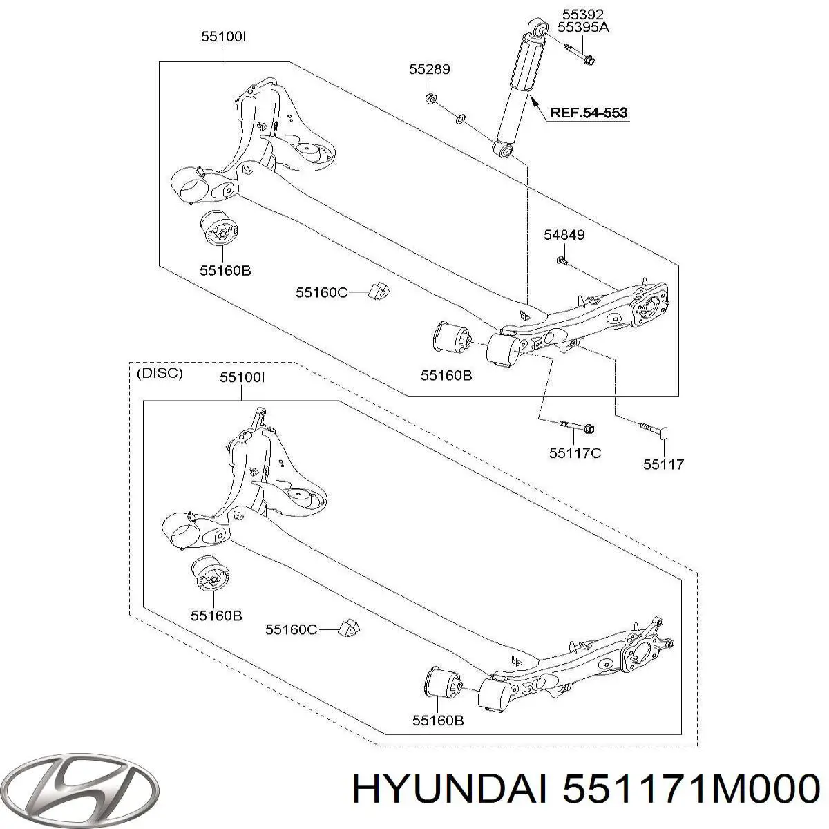  Hyundai/Kia 551171M000 ціна, від 16.57 USD