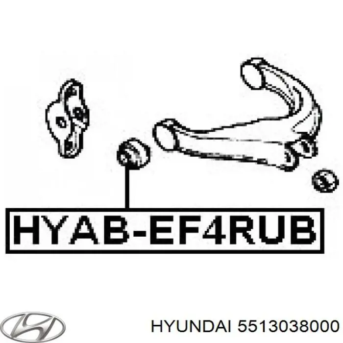 Купити 5513038000 Hyundai/Kia Сайлентблок заднього верхнього важеля