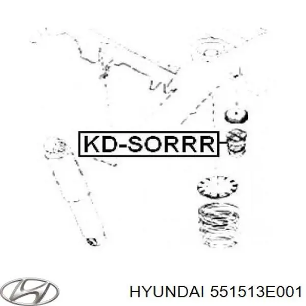 Відбійник заднього амортизатора 551513E001 Hyundai/Kia