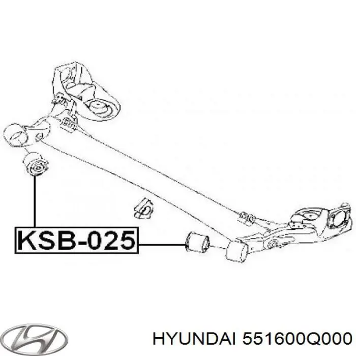 Сайлентблок задньої балки 551600Q000 Hyundai/Kia