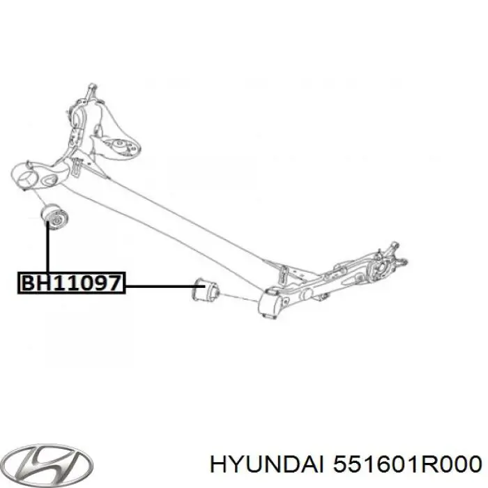 Купити 551601R000 Hyundai/Kia Сайлентблок задньої балки