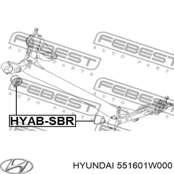 Купити 551601W000 Hyundai/Kia Сайлентблок задньої балки