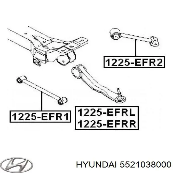 5521038000 Hyundai/Kia важіль задньої підвіски нижній, лівий/правий