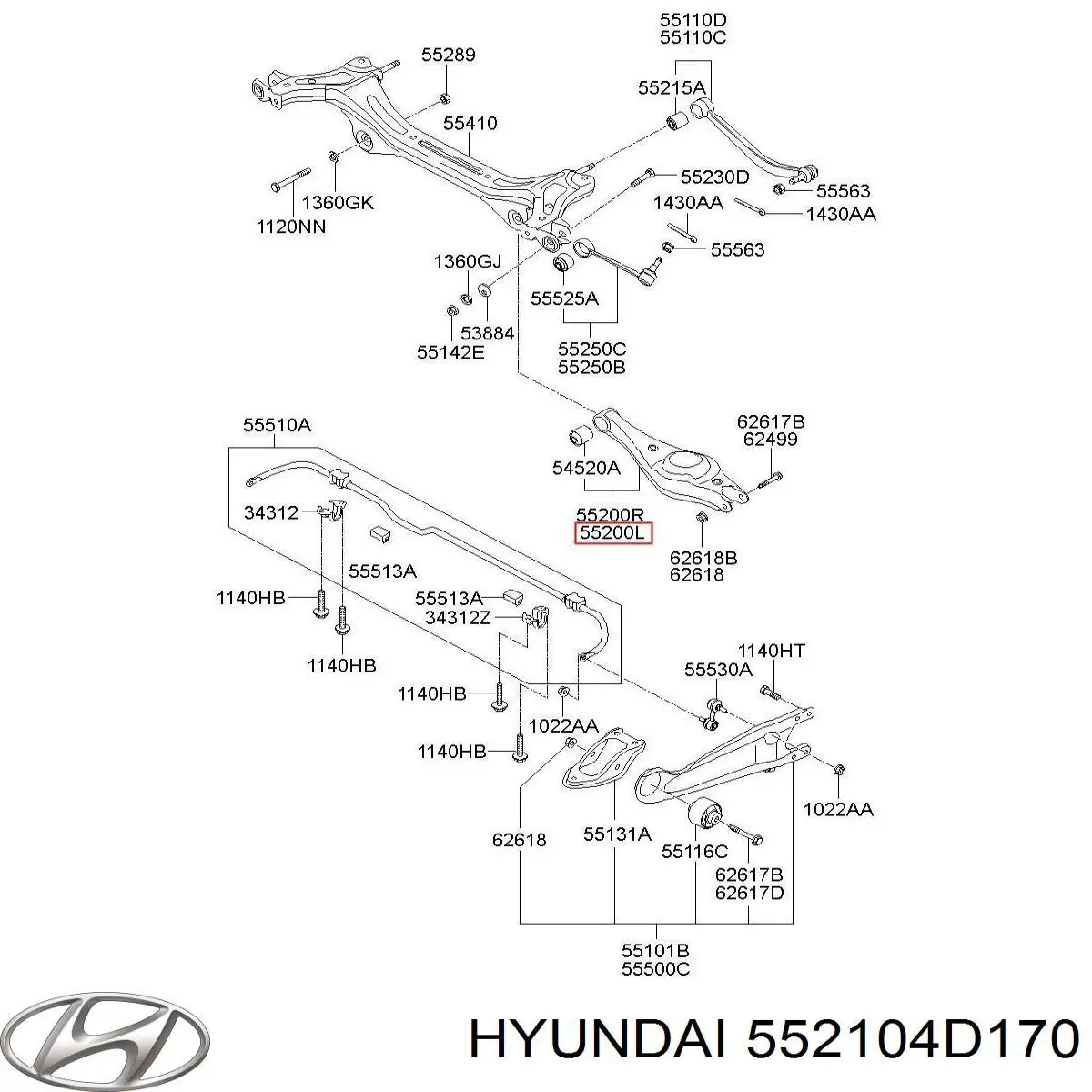  552104D170 Hyundai/Kia