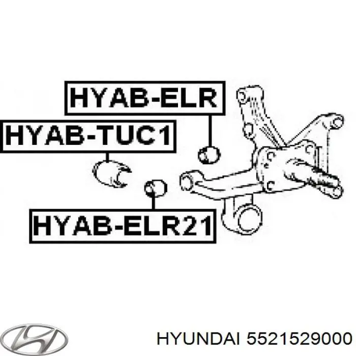 Купити 5521529000 Hyundai/Kia Сайлентблок цапфи задньої