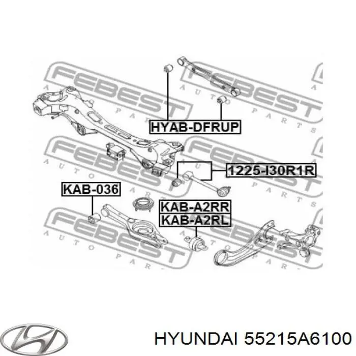 Сайлентблок заднього поперечного важеля, внутрішній Hyundai I30 (GDH) (Хендай Ай 30)