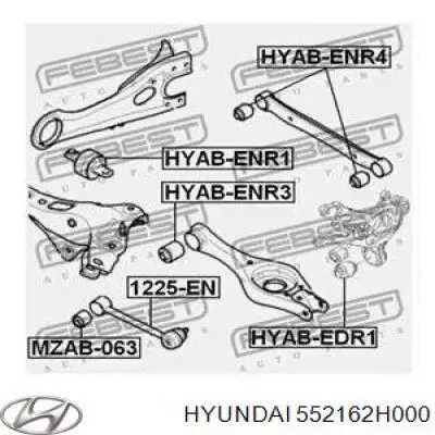 Сайлентблок цапфи задньої Hyundai/Kia 552162H000 ціна, від 15.86 USD