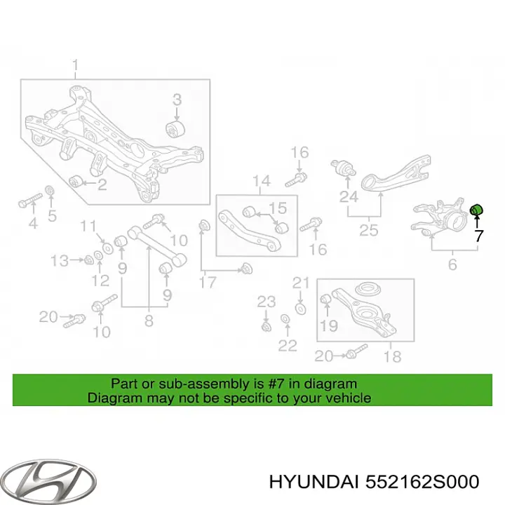 RXS6511 Caster Сайлентблок задньої підвіски
