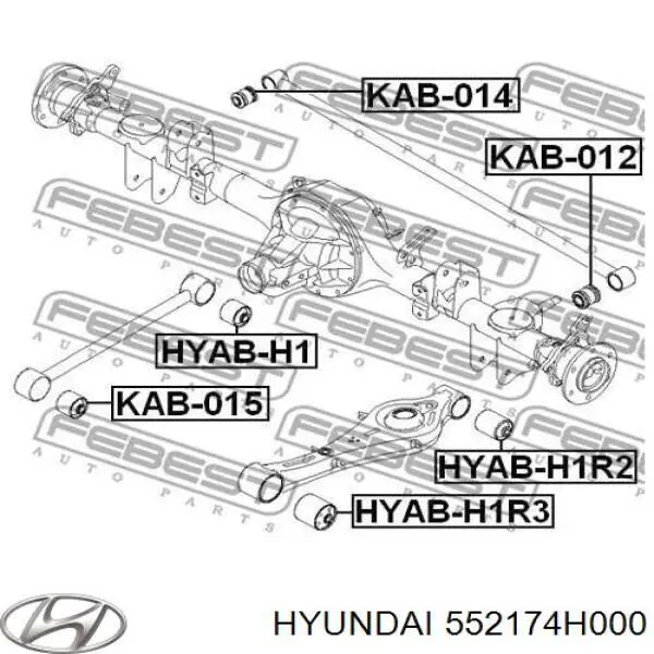 552174H000 Hyundai/Kia Сайлентблок задньої тяги
