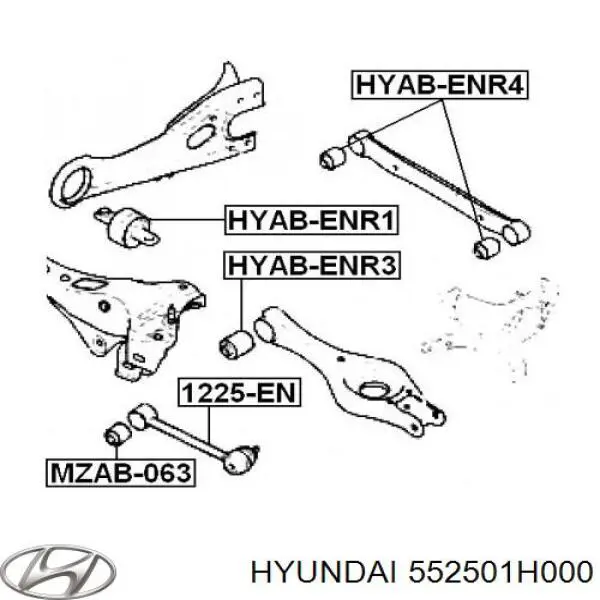 Купити 552501H000 Hyundai/Kia Тяга поперечна задньої підвіски