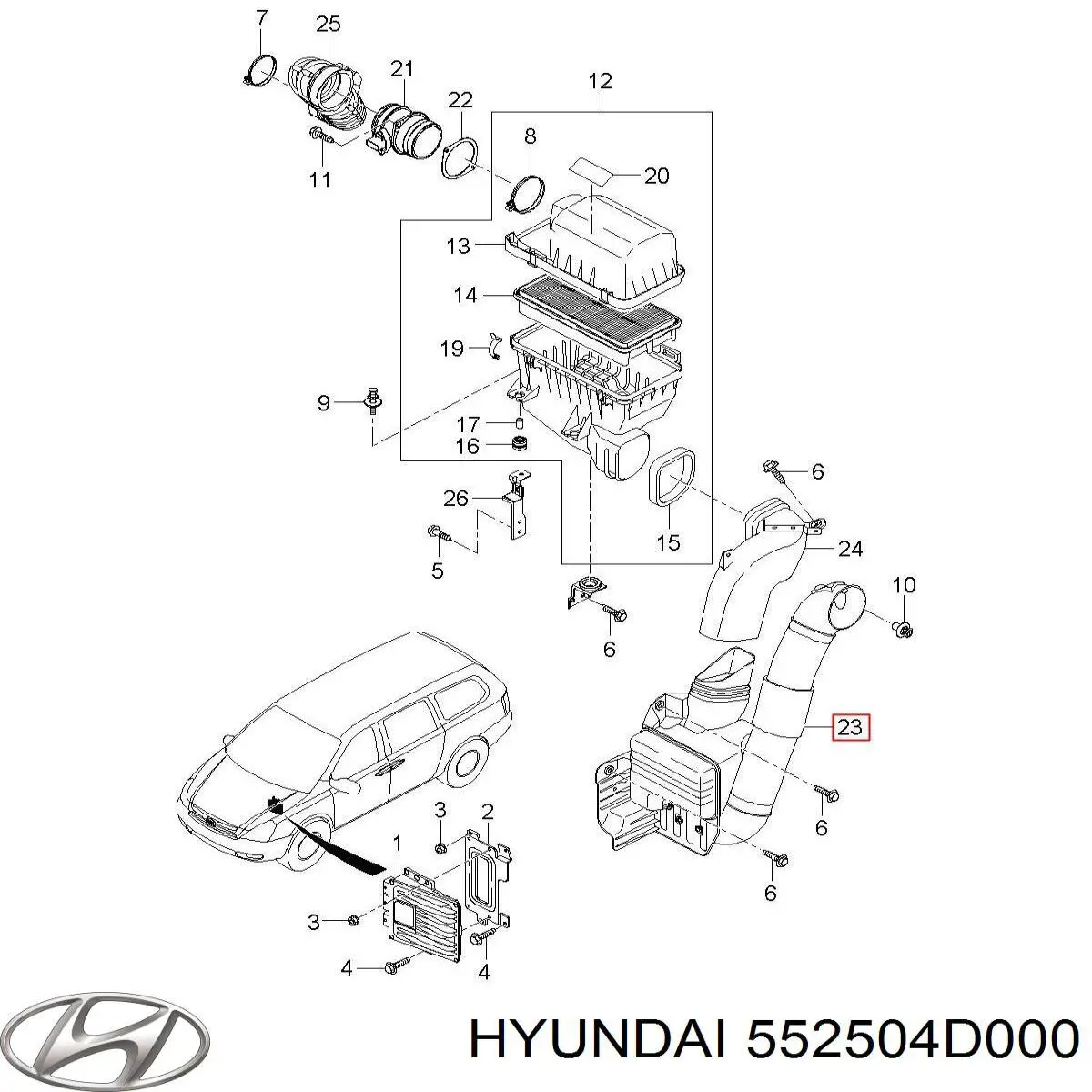 Важіль задньої підвіски поперечний, лівий Hyundai/Kia 552504D000 ціна, від 27.22 USD