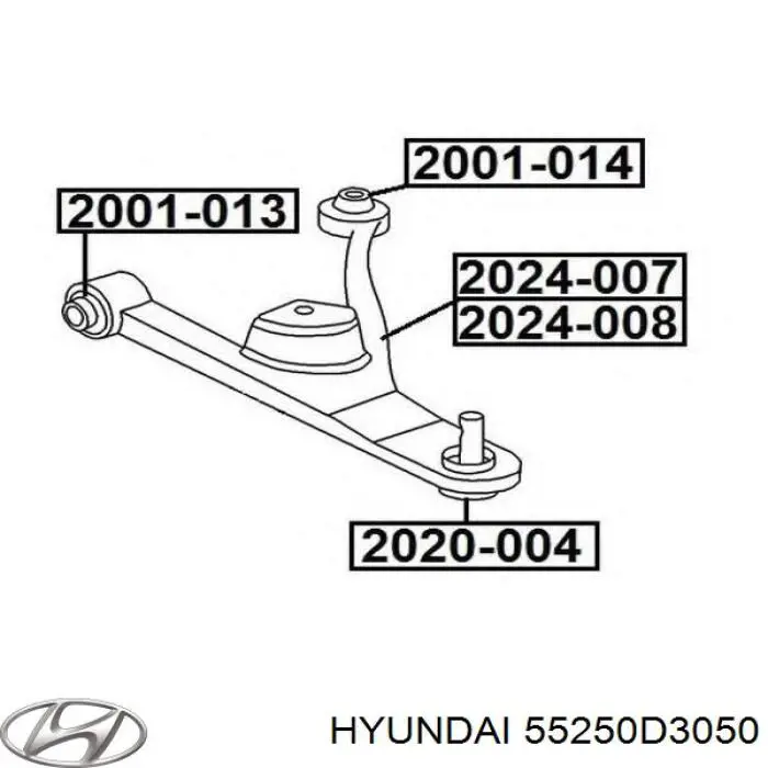 Задня поперечна тяга Hyundai/Kia 55250D3050 ціна, від 16.71 USD