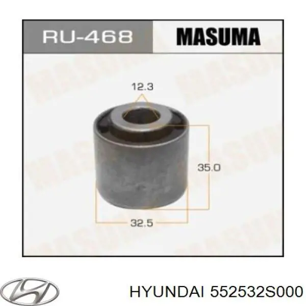 552532S000 Hyundai/Kia сайлентблок тяги поперечної, задньої підвіски