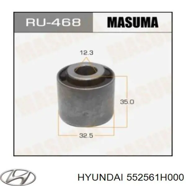 Сайлентблок заднього поперечного важеля Hyundai/Kia 552561H000 ціна, від 4.46 USD
