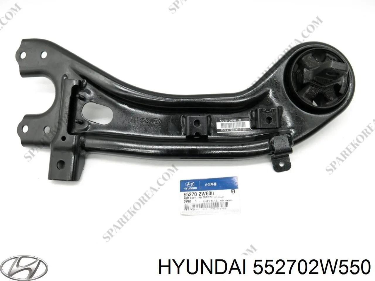 552702W550 Hyundai/Kia Важіль/тяга задньої підвіски подовжній нижній, лівий