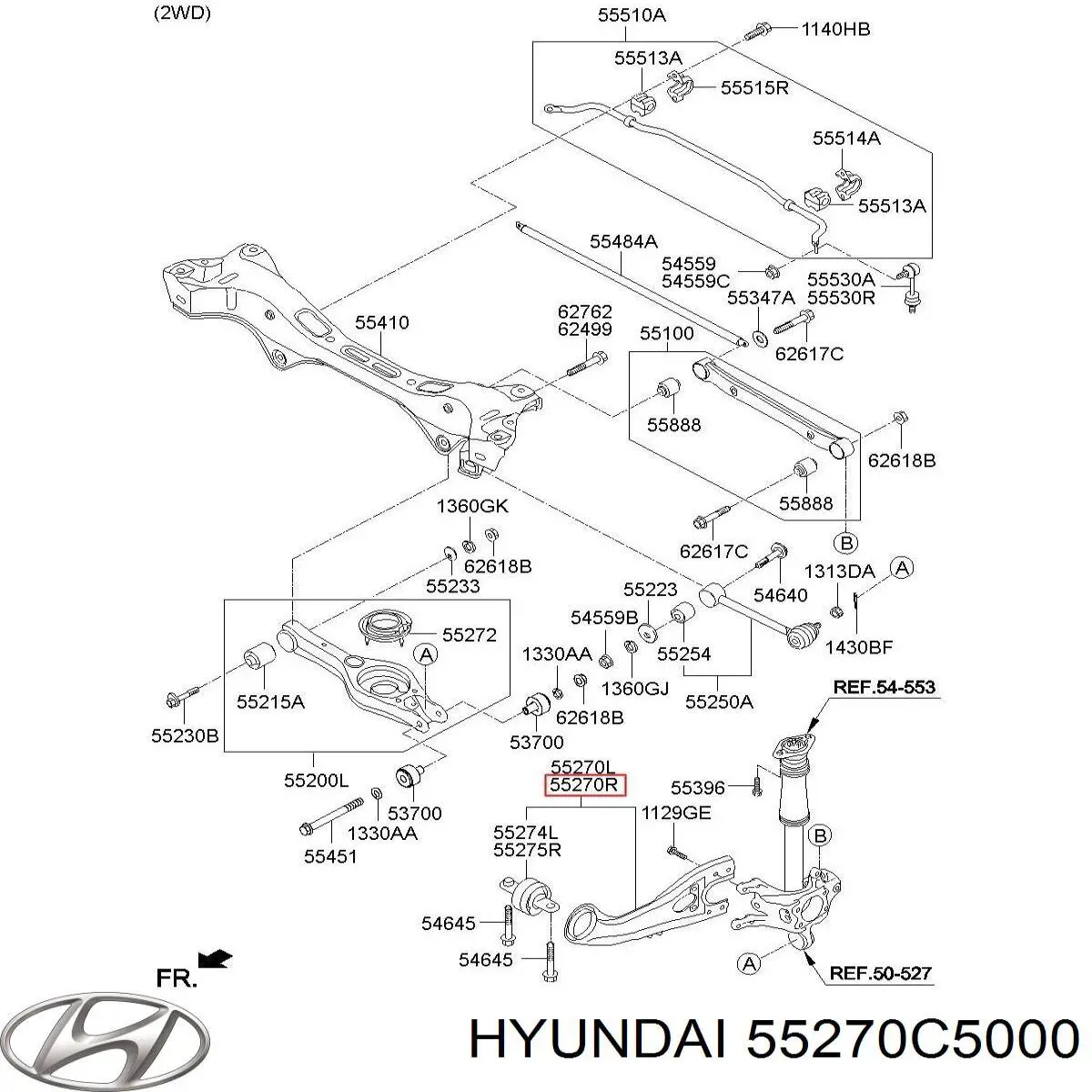  Hyundai/Kia 55270C5000 ціна, від 58.28 USD