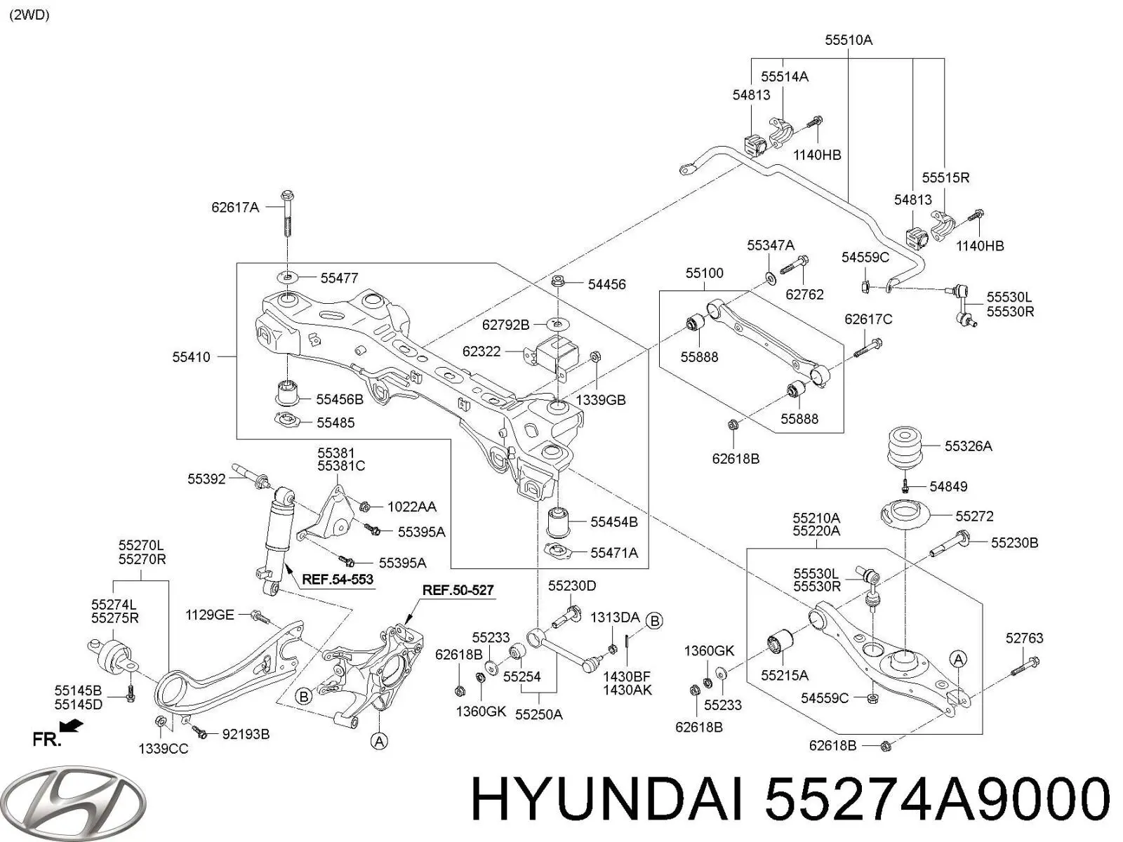  Hyundai/Kia 55274A9000 ціна, від 88.40 USD