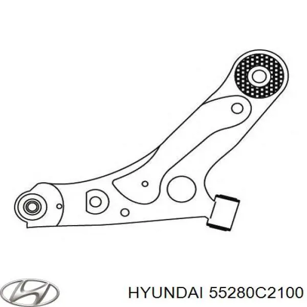 Важіль/тяга задньої підвіски подовжній нижній, правий Hyundai/Kia 55280C2100 ціна, від 12.54 USD