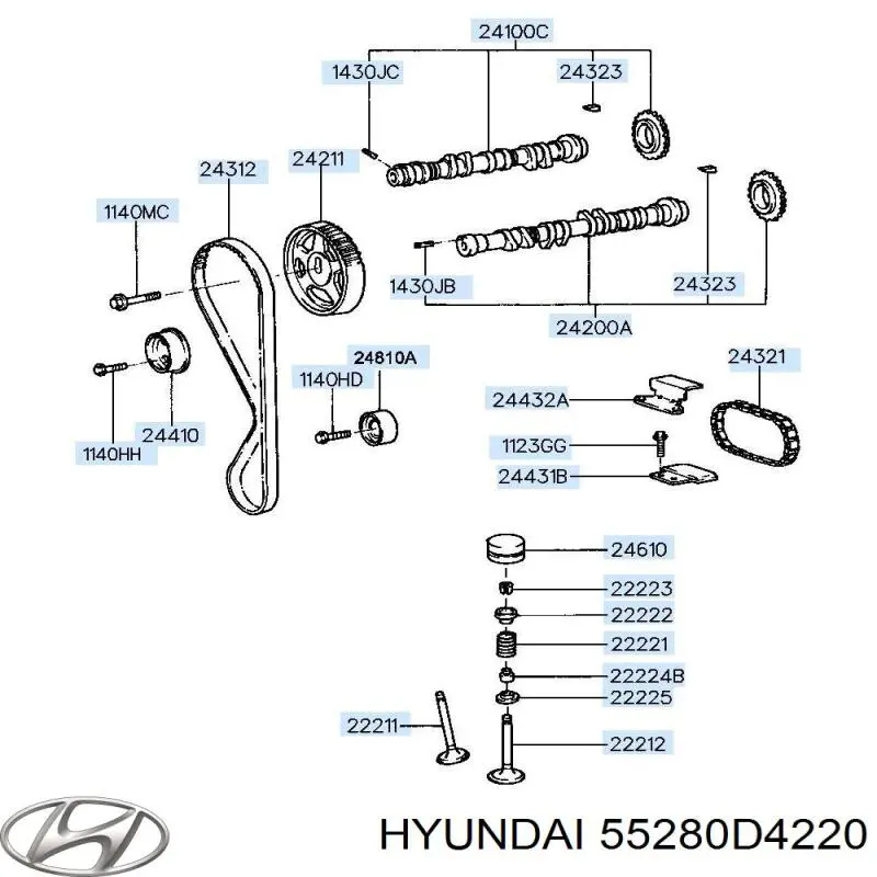  Hyundai/Kia 55280D4220 ціна, від 40.06 USD
