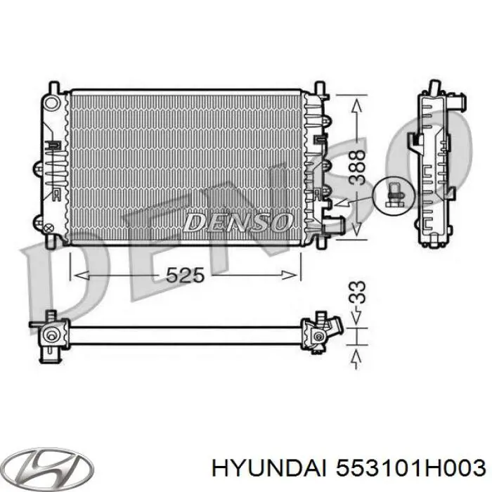 Амортизатор задній 553101H003 Hyundai/Kia