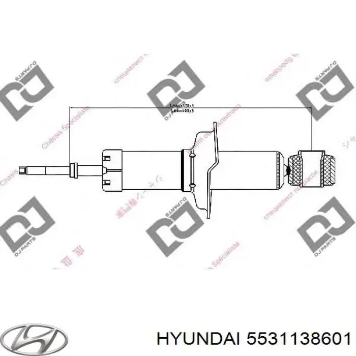 Купити 5531138601 Hyundai/Kia Стійка амортизатора задня