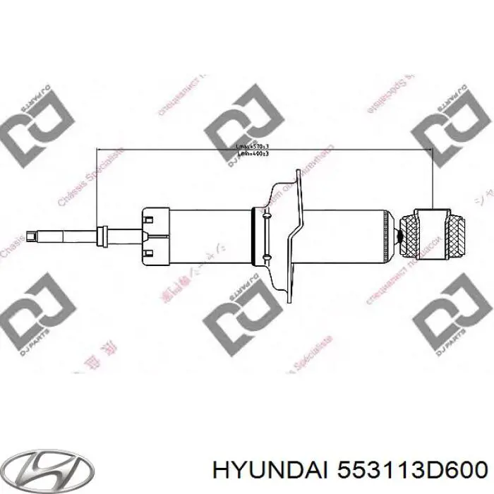 Амортизатор задній 553113D600 Hyundai/Kia