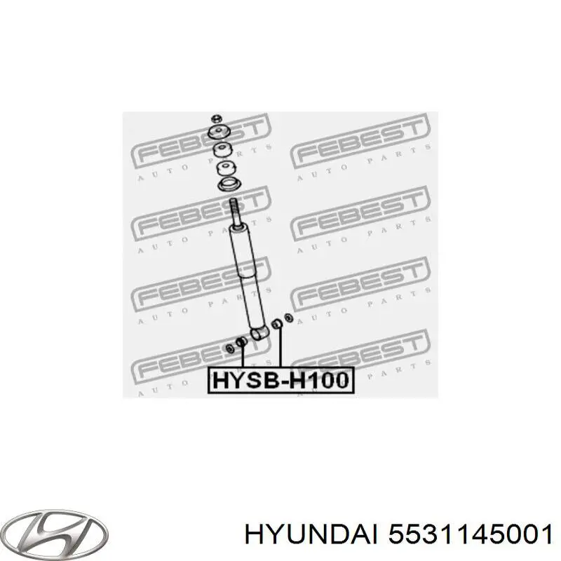 Втулка стійки переднього стабілізатора 5531145001 HYUNDAI