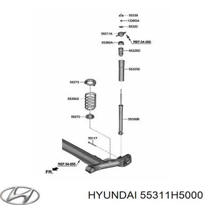 Опора амортизатора заднього Hyundai/Kia 55311H5000 ціна, від 29.46 USD