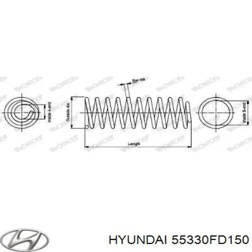 Купити 55330FD150 Hyundai/Kia Задні пружини