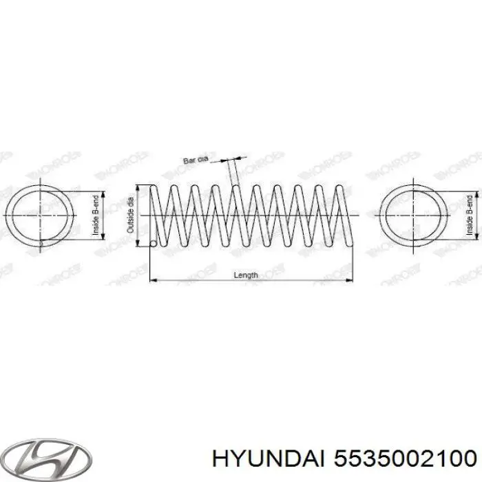 Купити 5535002100 Hyundai/Kia Задні пружини