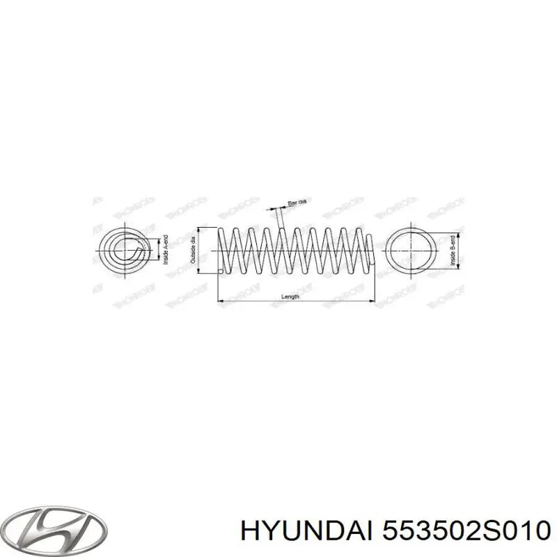 Купити 553502S010 Hyundai/Kia Задні пружини