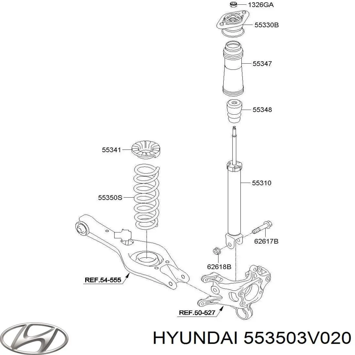 Купити 553503V020 Hyundai/Kia Задні пружини