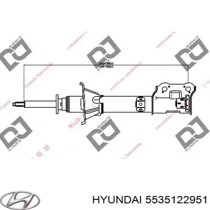 Купити 5535122951 Hyundai/Kia Амортизатор задній, лівий