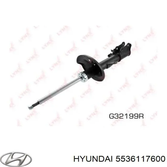 Амортизатор задній, правий 5536117600 Hyundai/Kia