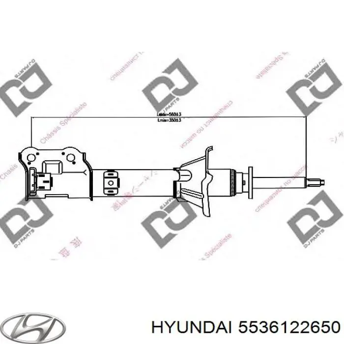 Амортизатор задній, правий Hyundai/Kia 5536122650 ціна, від 7.72 USD