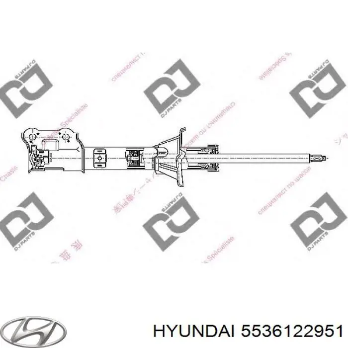 Амортизатор задній, правий 5536122951 Hyundai/Kia