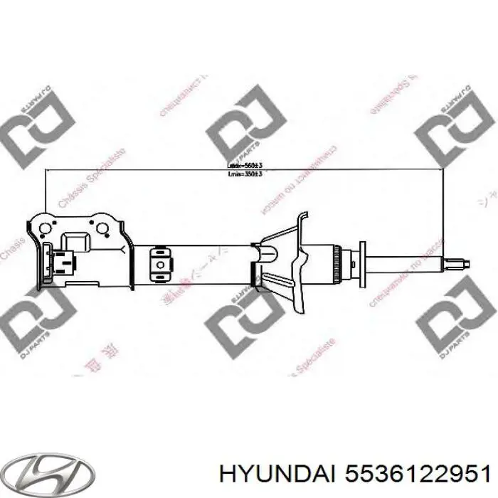 Купити 5536122951 Hyundai/Kia Амортизатор задній, правий